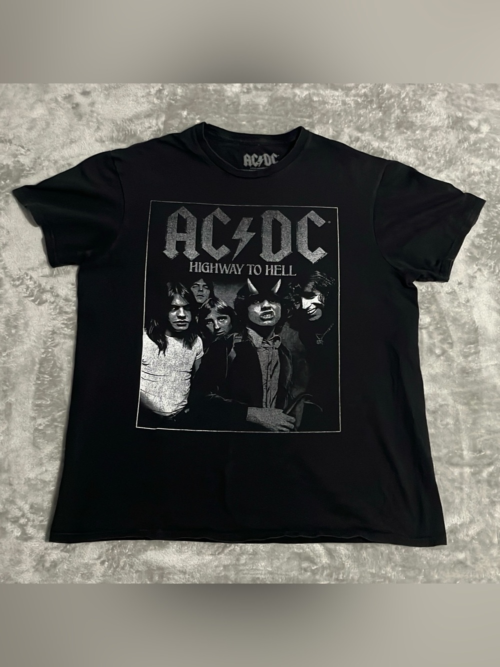 AC/DC Highway To Hell Graphic T-Shirt Mens Large Black Rock Band Tee